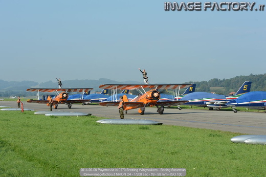 2014-09-06 Payerne Air14 0273 Breitling Wingwalkers - Boeing Stearman